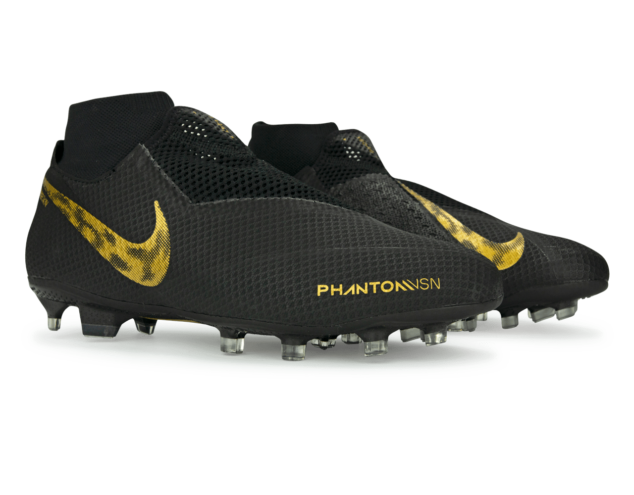 Nike Men's PhantomVSN Pro DF FG Black/Metallic Vivid Gold