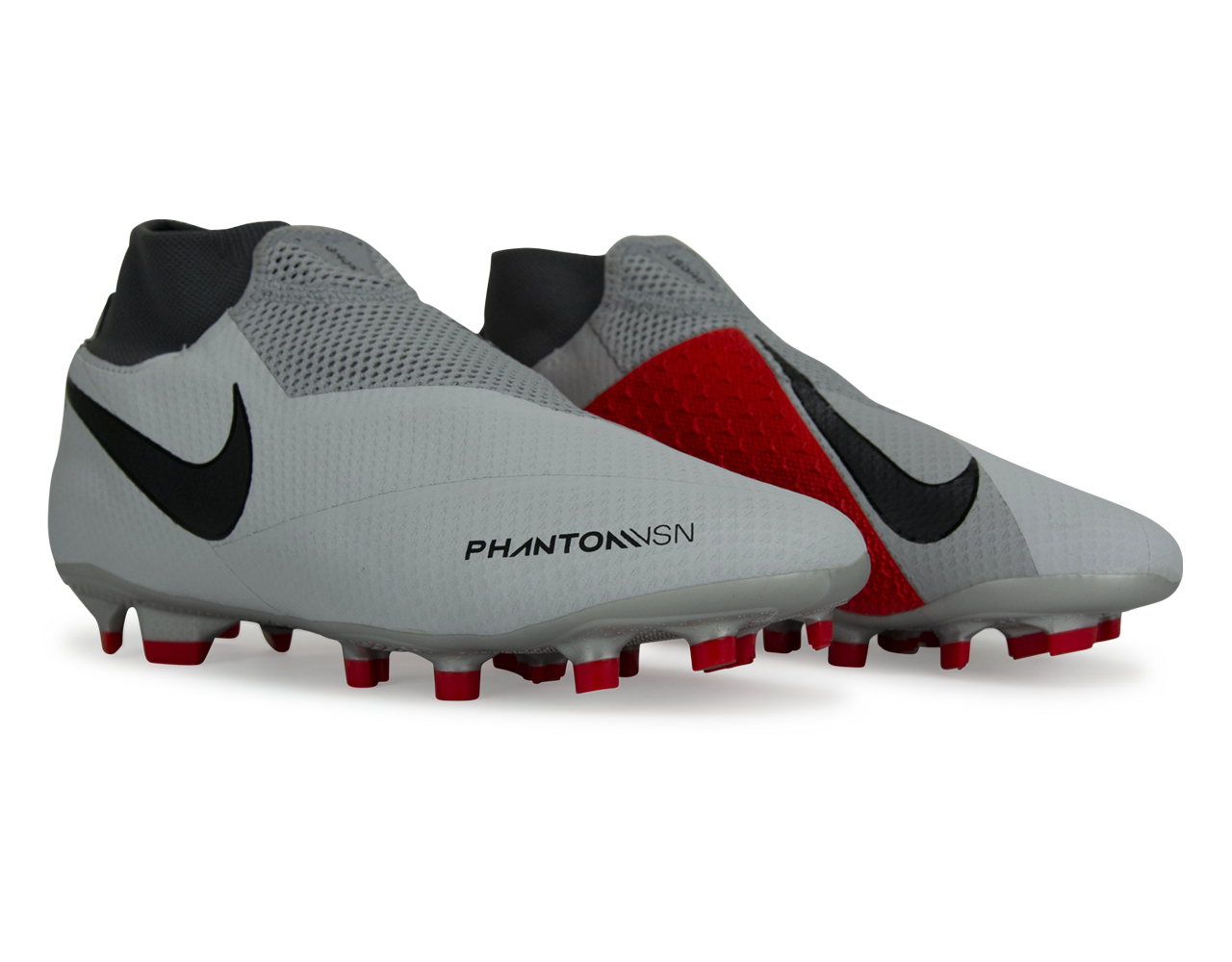 Nike Men's PhantomVSN Pro DF FG Pure Platinum Blackj/Light Crimson/Dark Grey