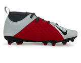 Nike Kids PhantomVSN Club DF FG/MG Pure Platinum/Black/Light Crimson/Dark Grey