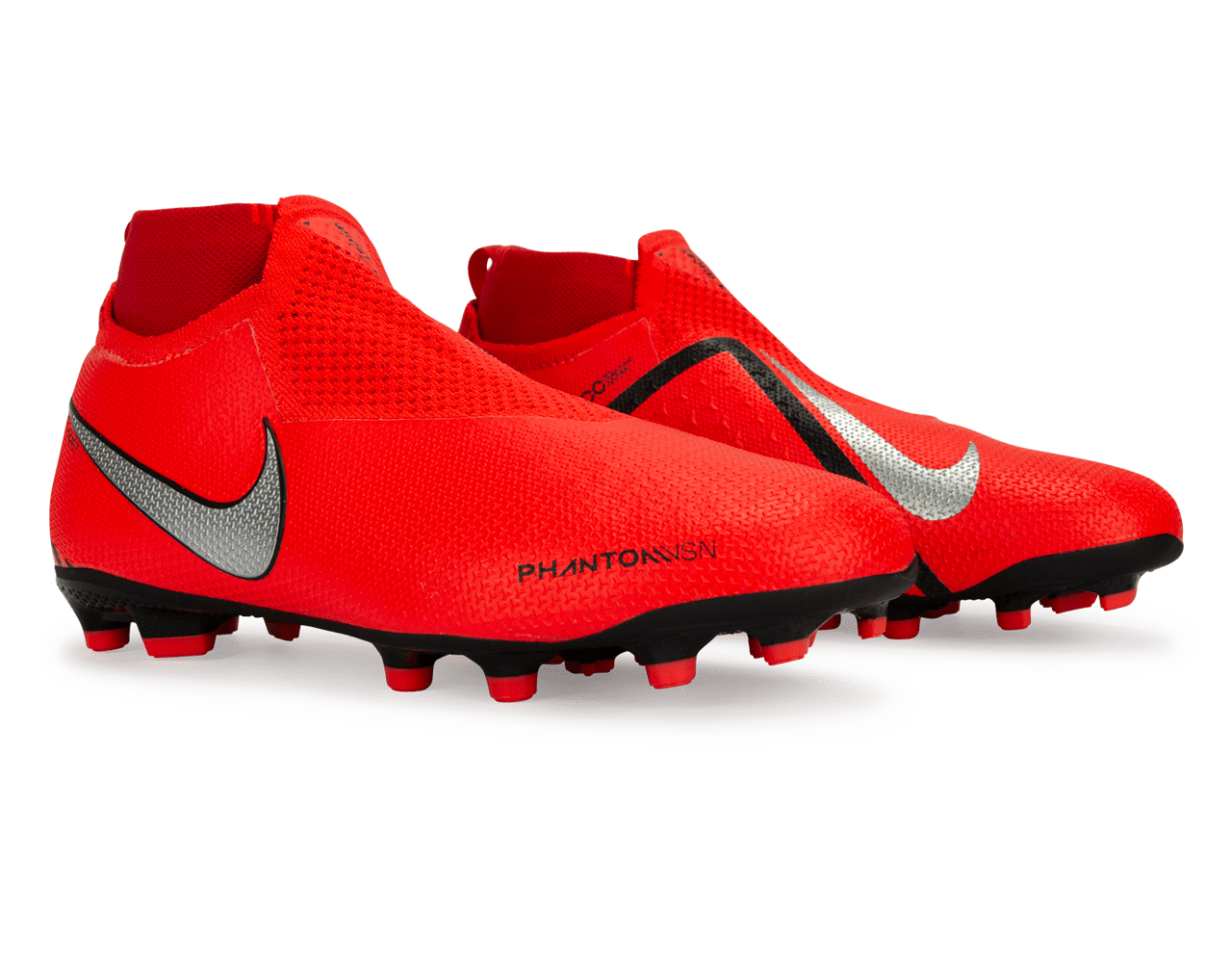 Nike Kids PhantomVSN Game Over Elite DF FG MG Bright Crimson Metallic Silver 4