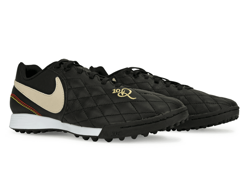 Nike Men's Tiempo Legend 7 Academy 10R Turf Soccer Shoes Black/Lit Orewood Brown/Metallic Gold