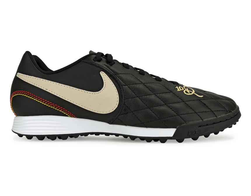 Nike Men's Tiempo Legend 7 Academy 10R Turf Soccer Shoes Black/Lit Orewood Brown/Metallic Gold