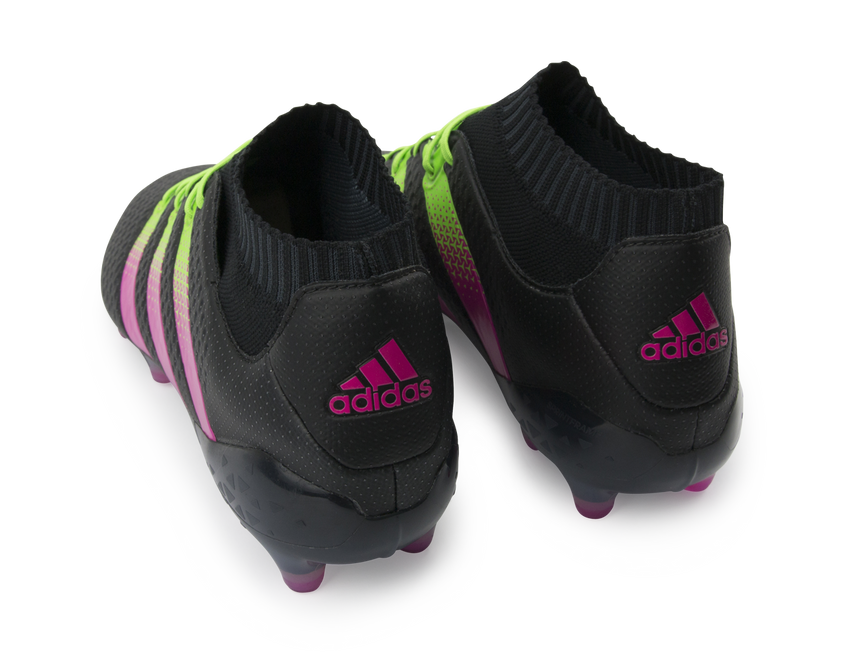 adidas Men's ACE 16.1 PrimeKnit FG/AG Black/Shock Pink/Solar Green