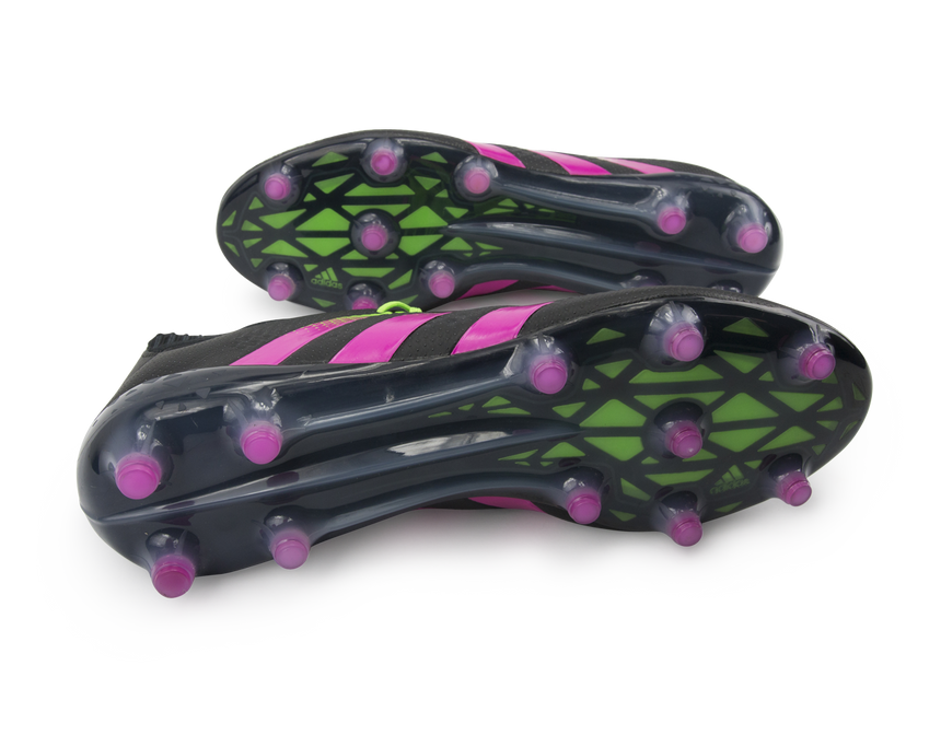adidas Men's ACE 16.1 PrimeKnit FG/AG Black/Shock Pink/Solar Green