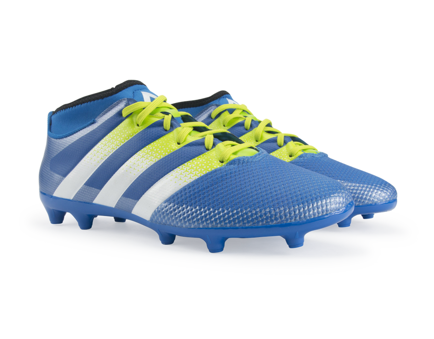 adidas Men's ACE 16.3 Primemesh FG/AG Blue/White/Solar Slime