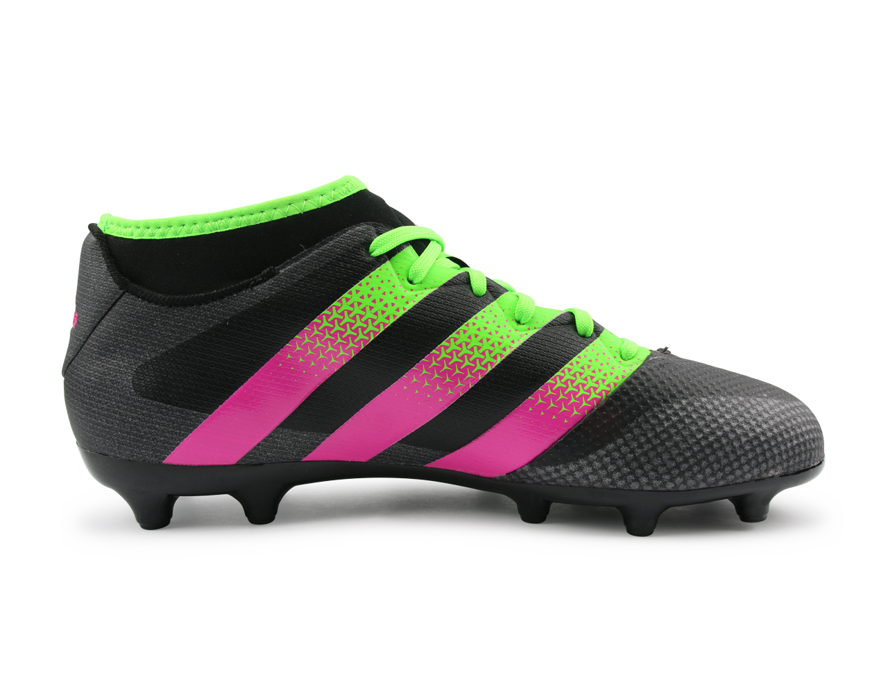 adidas Men s ACE 16.3 Primemesh FG AG Black Solar Green Shock Pink