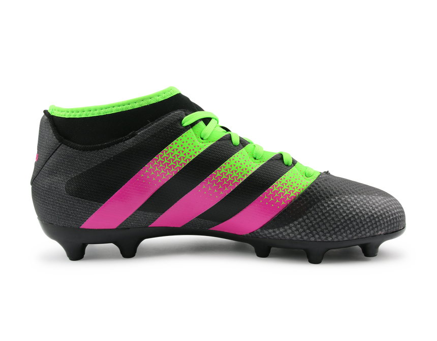 adidas Men's ACE 16.3 Primemesh FG/AG Black/Solar Green/Shock Pink