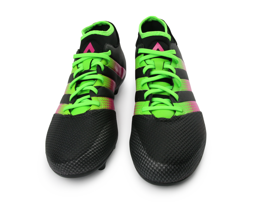 adidas Men's ACE 16.3 Primemesh FG/AG Black/Solar Green/Shock Pink