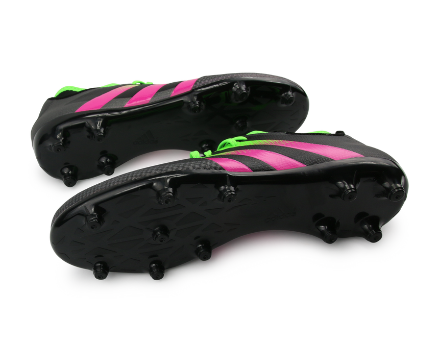 adidas Men's ACE 16.3 Primemesh FG/AG Black/Solar Green/Shock Pink