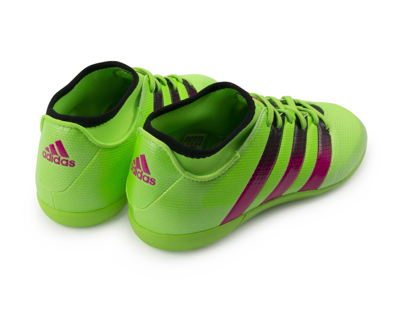 adidas Kids ACE 16.3 Primemesh Indoor Soccer Shoes Solar Green/Shock Pink/Black