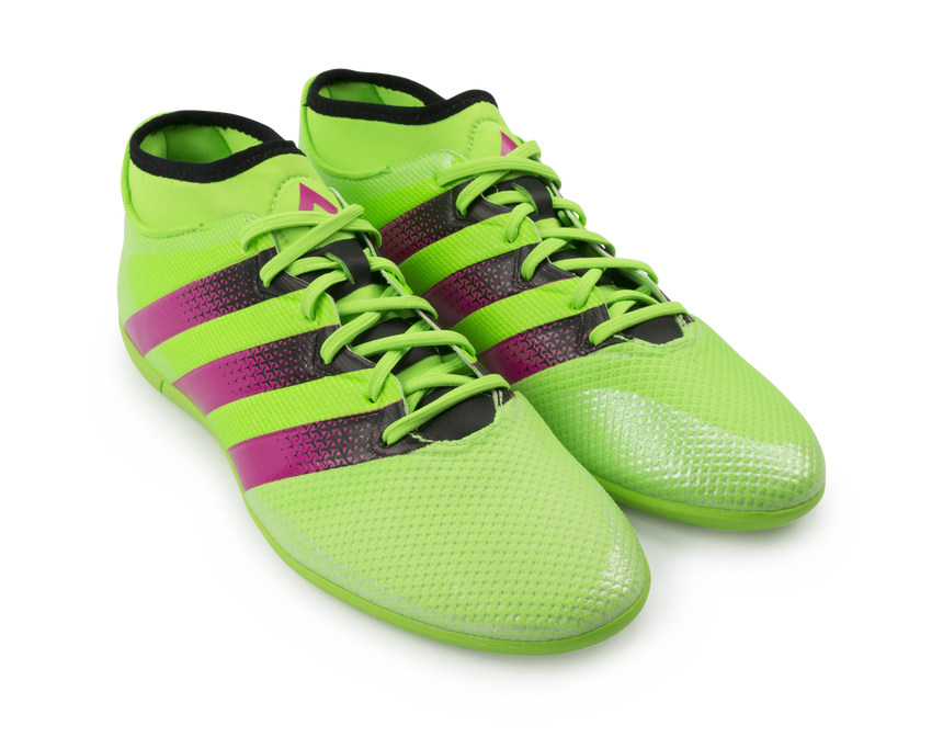 adidas Men's ACE 16.3 Primemesh Indoor Soccer Shoes Solar Green