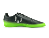 adidas Kids Messi 16.3 Indoor Soccer Shoes Dark Grey/Silver Metalic/Solar Green