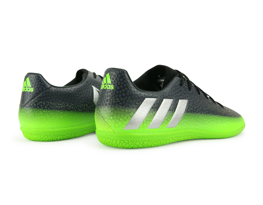adidas Men's Messi 16.3 Indoor Soccer Shoes Dark Grey/Silver Metalic/Solar Green