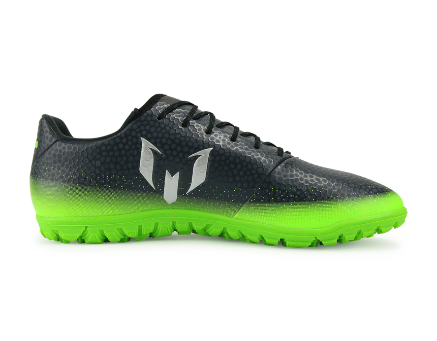 adidas Men's Messi 16.3 Turf Soccer Shoes Dark Grey/Silver Metalic/Solar Green