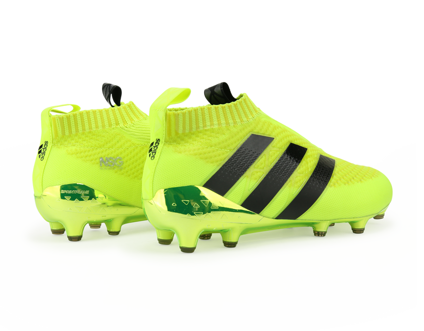 adidas Men's ACE 16+ PURECONTROL PrimeKnit FG Solar Yellow/Core Black/Silver Metallic