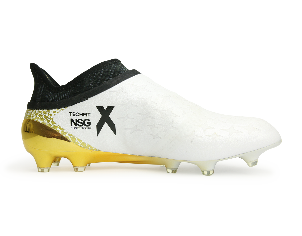 adidas Men's X 16+ PURECHAOS FG White/Core Black/Gold Metalic Azteca Soccer adidas Men's X 16+ PURECHAOS FG White/Core Black/Gold Metalic Azteca Soccer