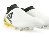 adidas Men's X 16+ PURECHAOS FG White/Core Black/Gold Metalic Azteca Soccer adidas Men's X 16+ PURECHAOS FG White/Core Black/Gold Metalic Azteca Soccer
