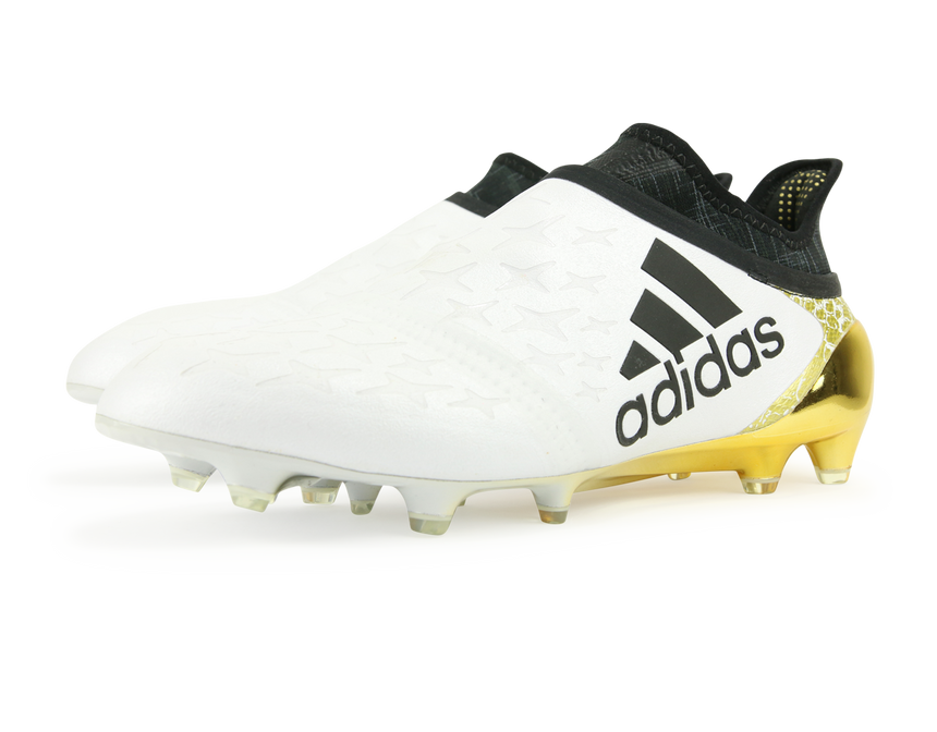 adidas Men's X 16+ PURECHAOS FG White/Core Black/Gold Metalic