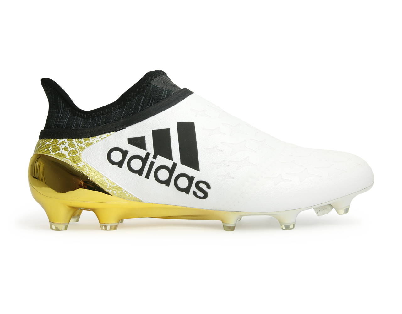 adidas Men's X PURECHAOS White/Core Black/Gold Metalic Azteca Soccer