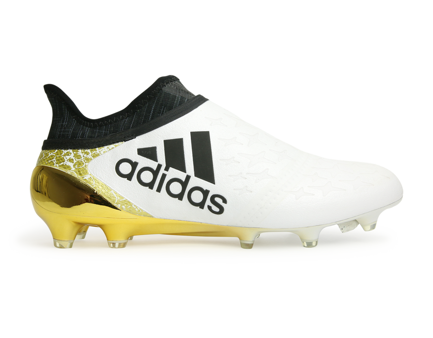adidas Men's X 16+ PURECHAOS FG White/Core Black/Gold Metalic
