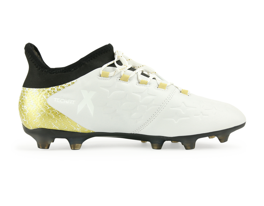 adidas Men's X 16.2 FG/AG White/Core Black/Gold Metalic