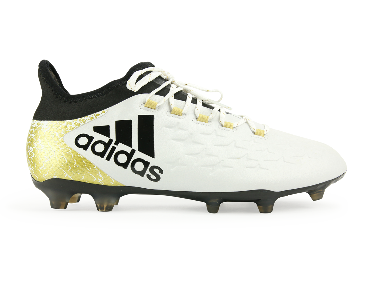 adidas Men's X 16.2 FG/AG White/Core Black/Gold Azteca Soccer