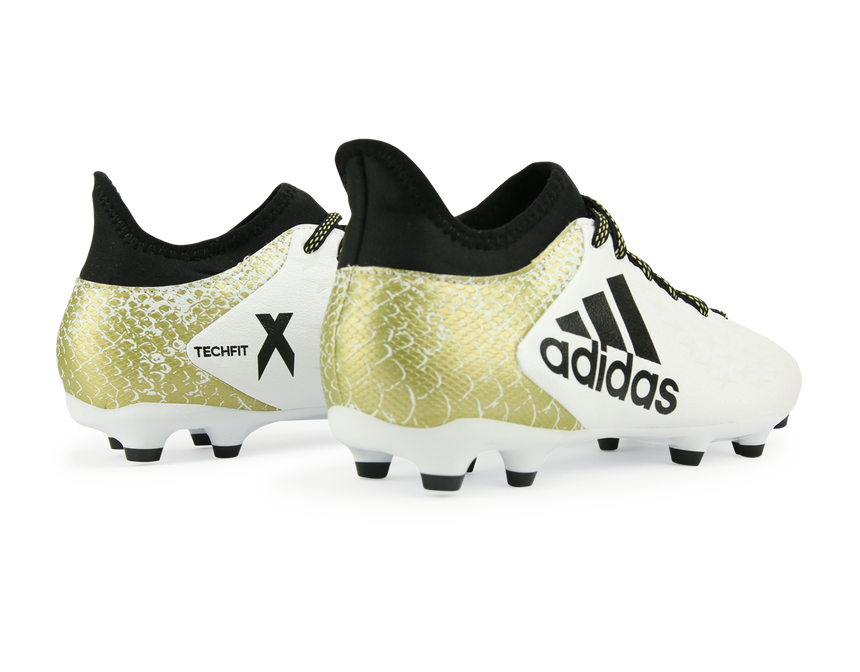 adidas Men's X 16.3 FG/AG White/Core Black/Gold Metalic
