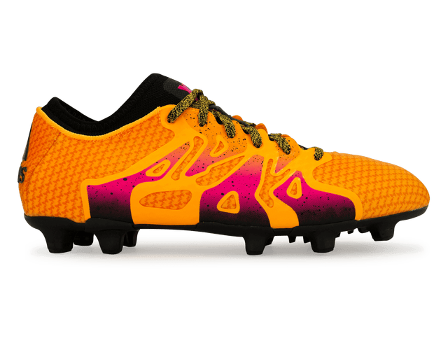 Adidas mens x 15+ primeknit sg football boots solar gold/shock pink/core clearance black