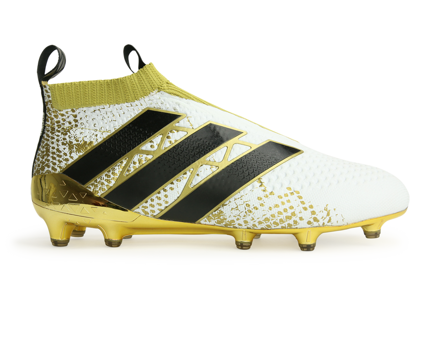 adidas Men's ACE 16+ PURECONTROL FG White/Core Black/Gold Metalic – Azteca  Soccer