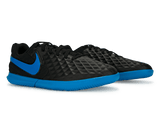 Nike Kids Legend 8 Club Indoor Soccer Shoes Black/Blue Hero