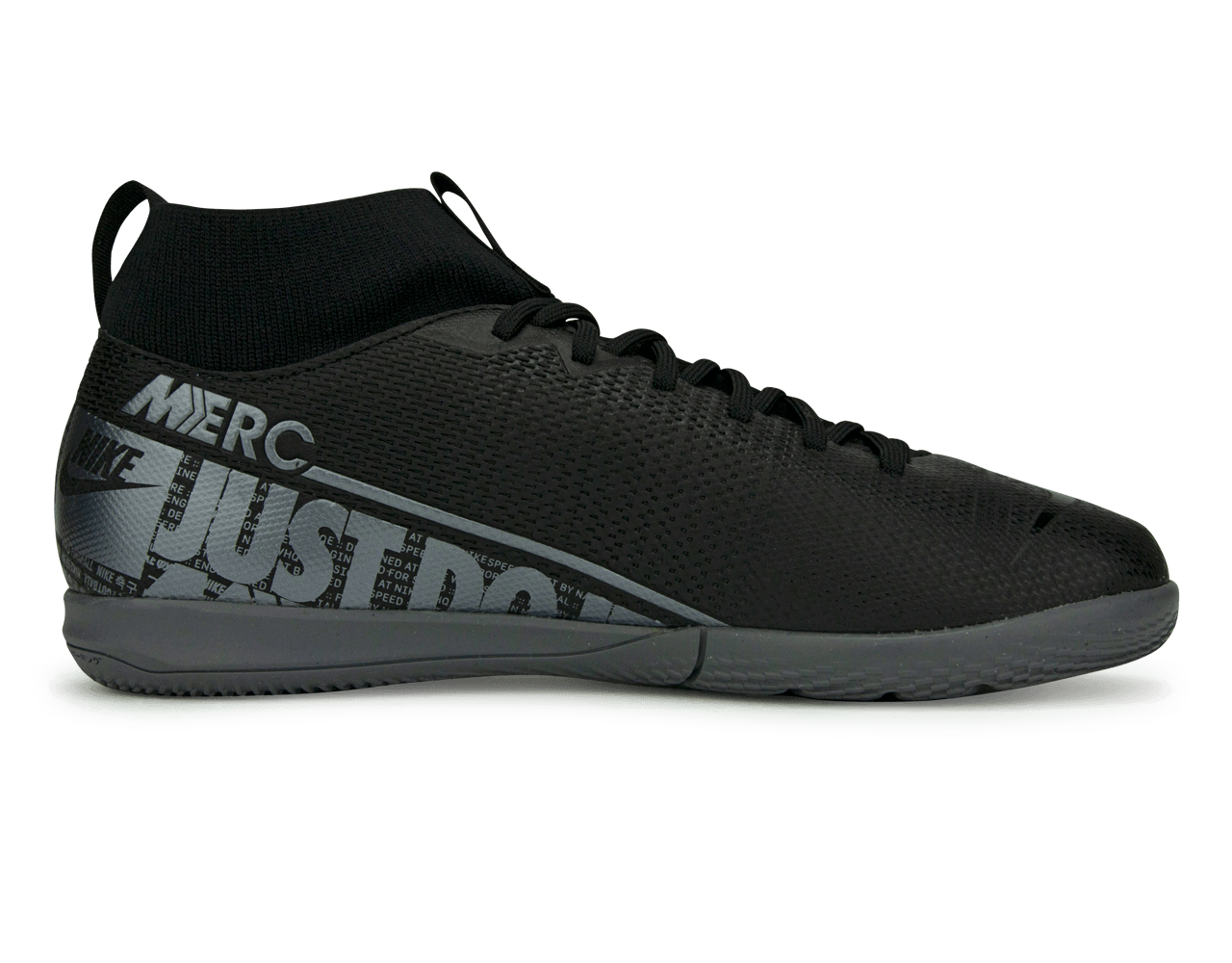Nike Kids Mercurial Superfly 7 Academy Indoor Soccer Shoes Black/Metalic Cool Grey