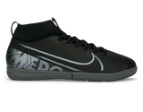Nike Kids Mercurial Superfly 7 Academy Indoor Soccer Shoes Black/Metalic Cool Grey