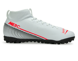 Nike Kids Mercurial Superfly 7 Academy Turf Soccer Shoes White/Laser Crimson/Black