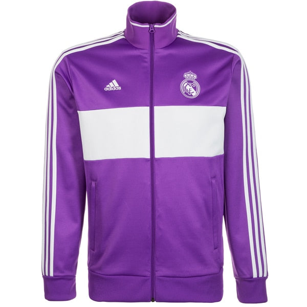 adidas Men's Real Madrid 3 Stripes Track Jacket Ray Purple