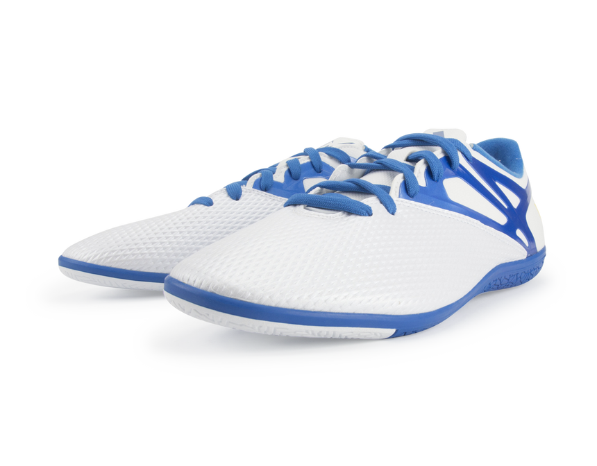 adidas Men's Messi 15.3 Indoor Soccer Shoes White/Prime Blue/Black