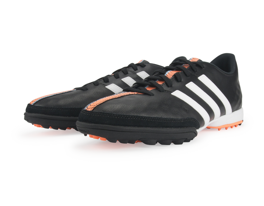 adidas Men's 11Nova Turf Soccer Shoes Core Black/White/Flash Orange