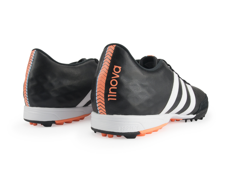 adidas Men's 11Nova Turf Soccer Shoes Core Black/White/Flash Orange