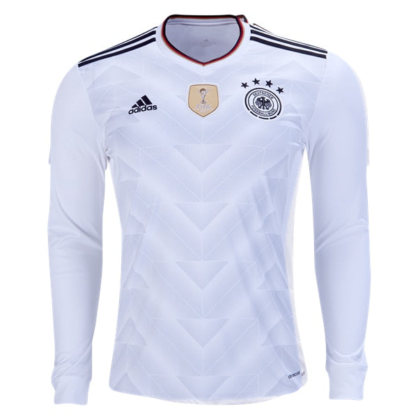 adidas Men's Germany 17/18 Home Long Sleeve Jersey White/Black