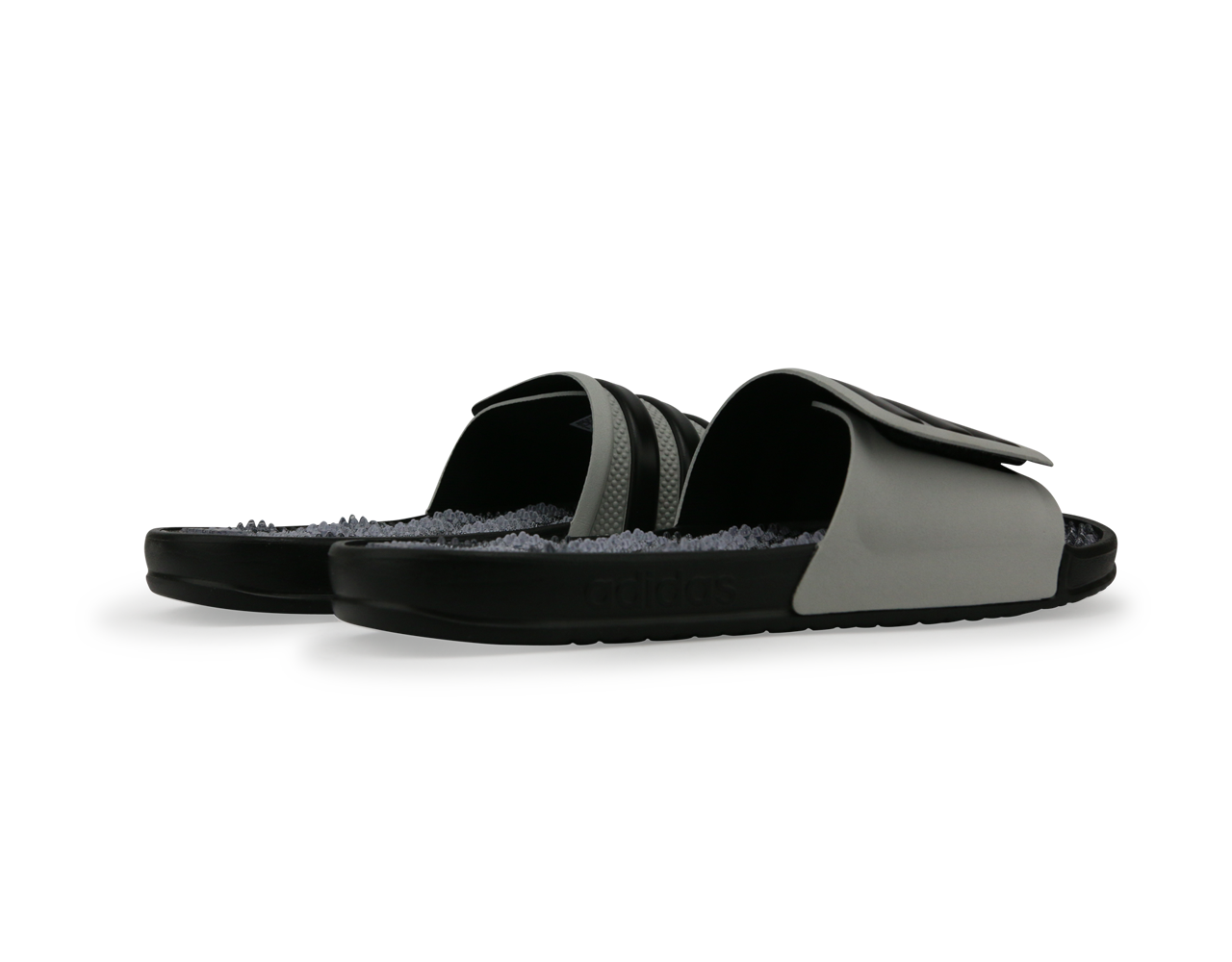adidas Men's Adissage 2.0 Stripes Sandal Onix/Core Black