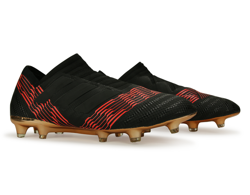 adidas Men's Nemeziz 17+ FG Core Black/Solar Red – Azteca Soccer