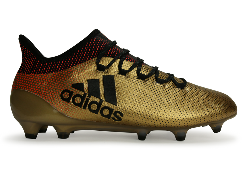 adidas Men's X 17.1 FG Tactile Gold Metallic/Core Black/Solar Red