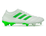 adidas Men s Copa 19.1 FG Cloud White Solar Lime Azteca Soccer