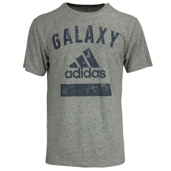 adidas Men's LA Galaxy 17/18 Tri Blend Tee Blue/Dark Grey