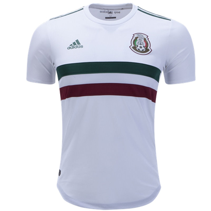 adidas Men's Mexico 18/19 Authentic Away Jersey White/Core Green