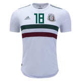 adidas Men's Mexico 18/19 Andres Guardado Away Jersey White/Green