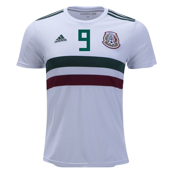 adidas Men's Mexico 18/19 Raul Jimenez Away Jersey White/Green
