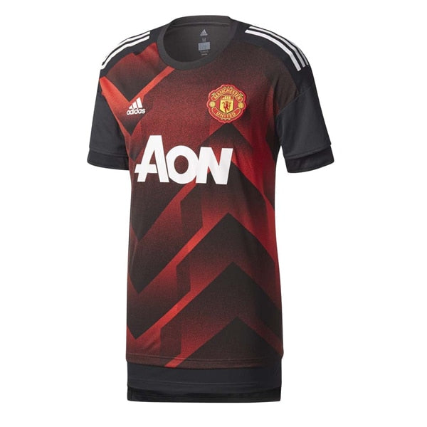 adidas Men's Manchester United 17/18 Home Pre Game Jersey Real Red/Black