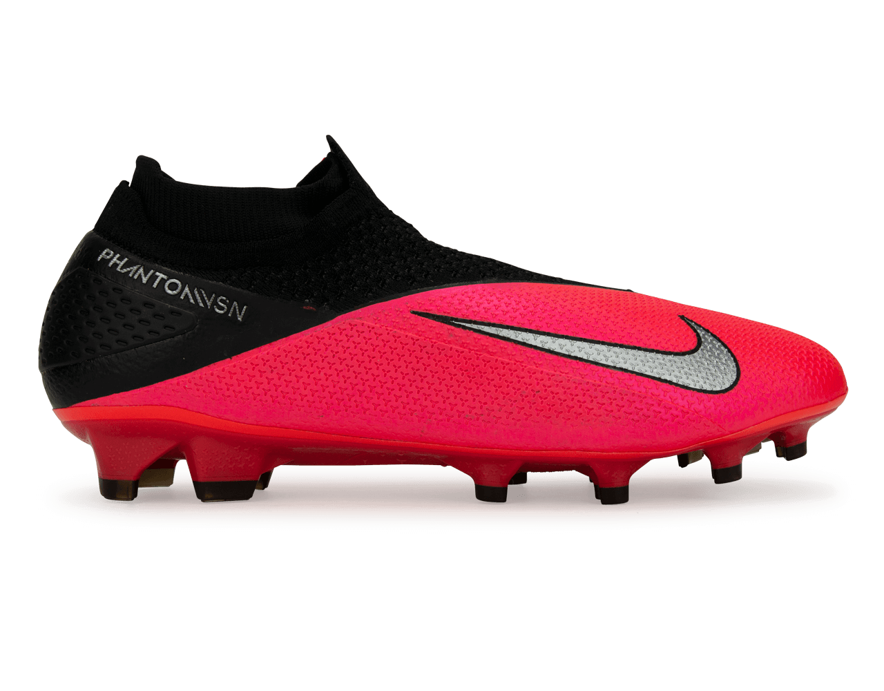 Nike Men s PhantomVSN 2 Elite FG Laser Crimson Metallic Silver Black 8.5