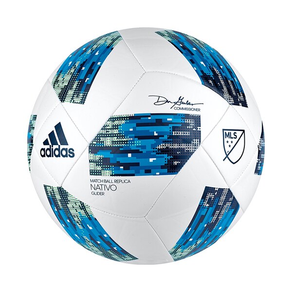 adidas 2018 MLS Glider Ball White/Solar Blue