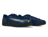 Nike Kids Mercurial Vapor 13 Academy MDS Indoor Soccer Shoes Blue Void/Barely Volt/White